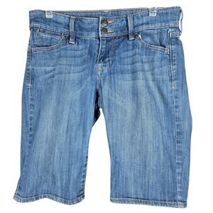 Old Navy The Flirt Bermuda Shorts Womens 4 Blue Denim Mid Rise Casual Jean